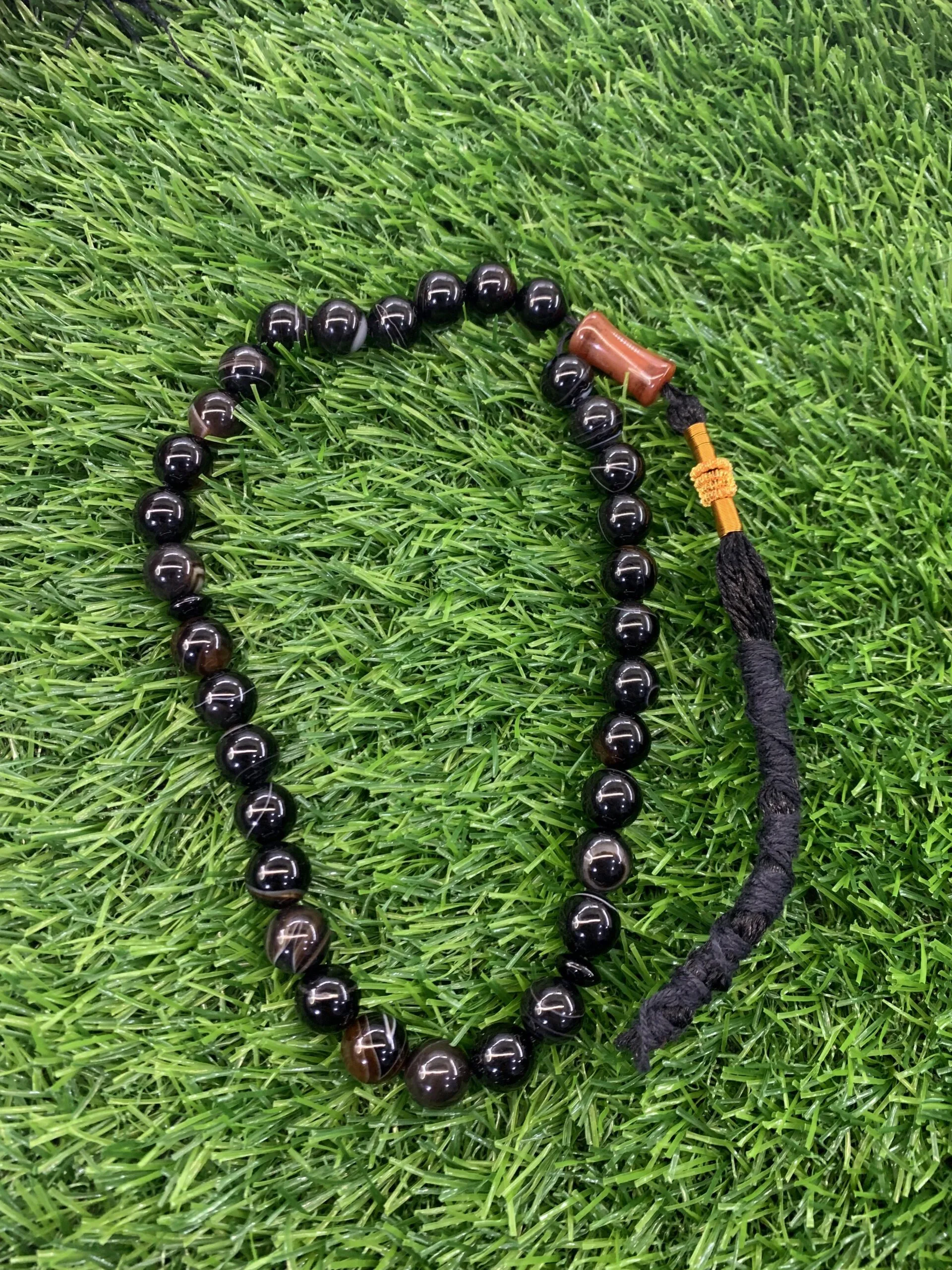 Black Agate/Aqeeq (33 Beads) - Image 2