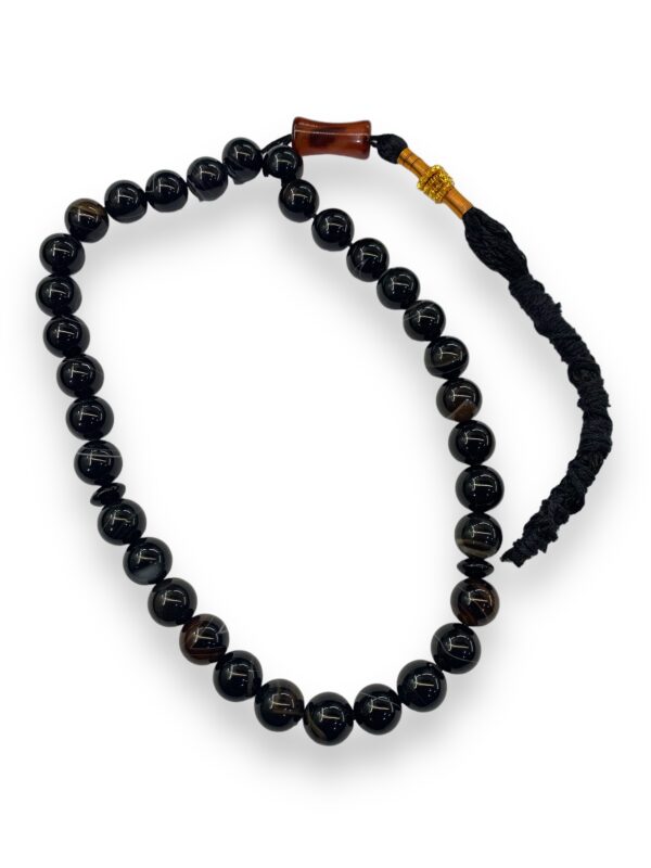 Black Agate/Aqeeq (33 Beads)