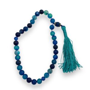 Blue Agate/Aqeeq (33 Beads)