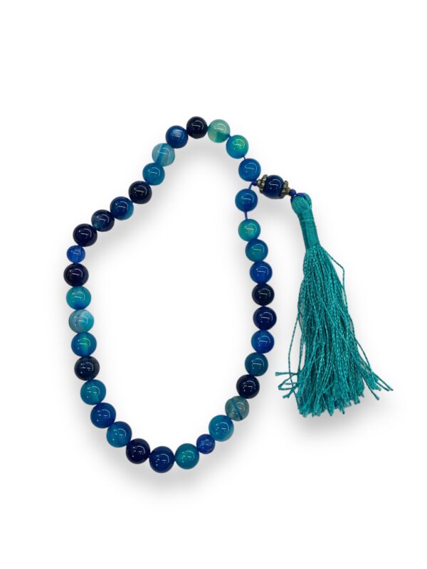 Blue Agate/Aqeeq (33 Beads)