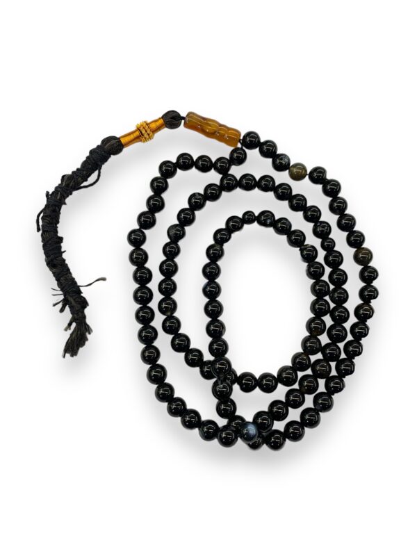 Black Agate/Aqeeq (100 Beads)